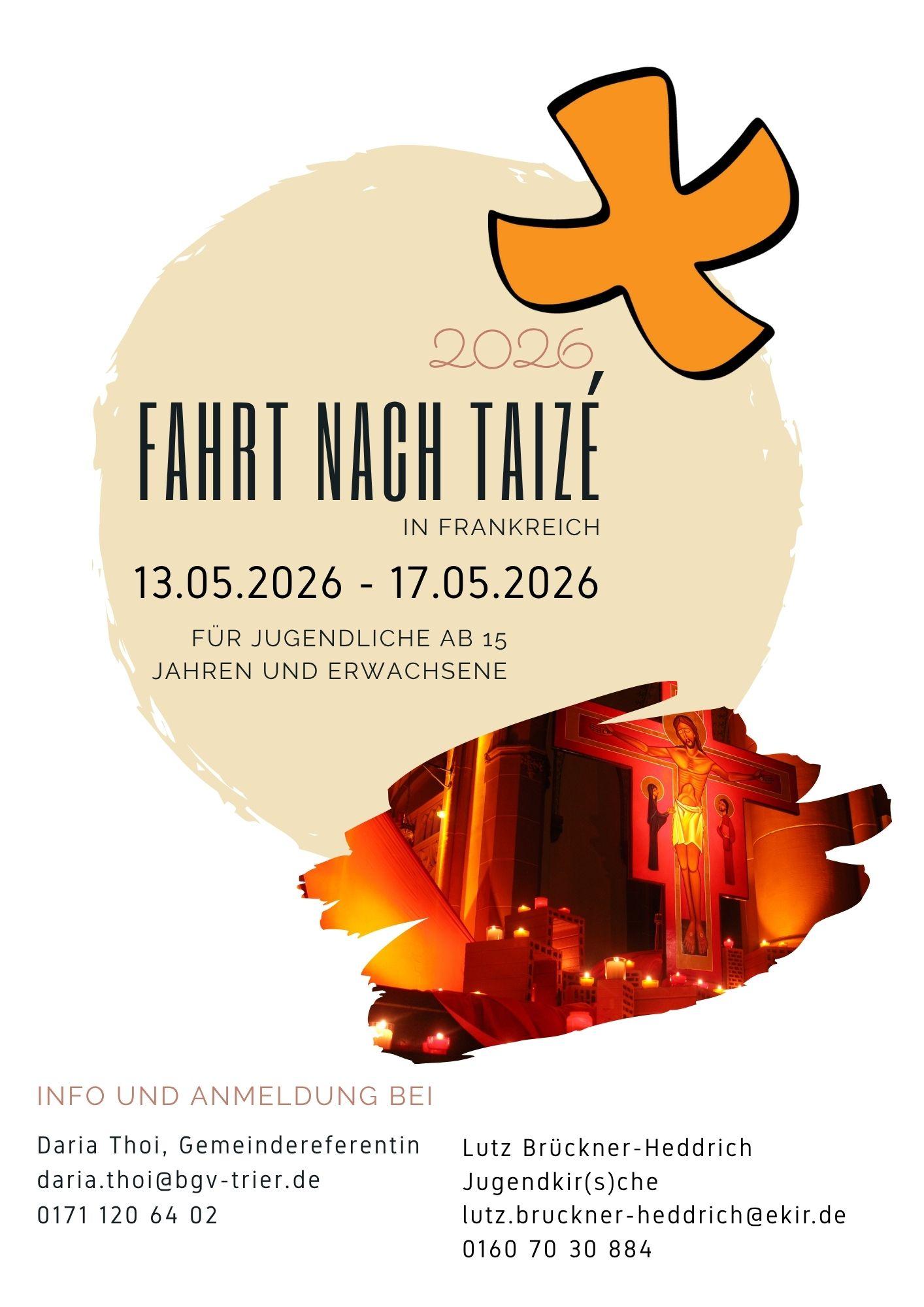 aktueller Flyer Taizefahrt 2026